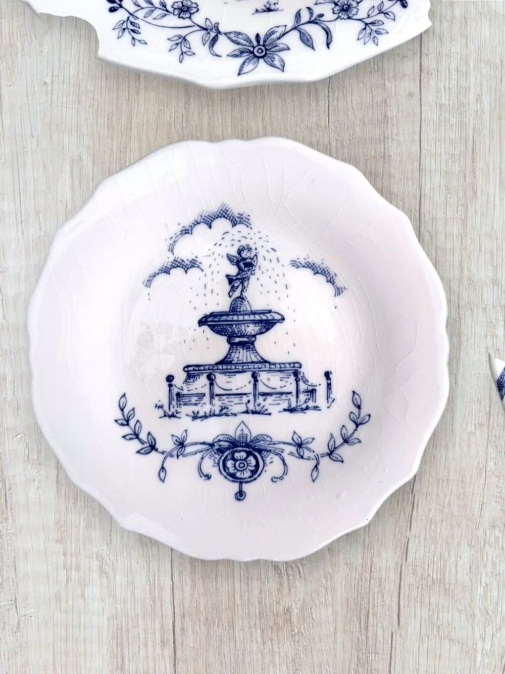 Sur La Table Toscana Blue La Fattoria 4 Piece Place Setting Italy Discontinued